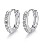 Paved Zircon Huggie Hoop Earring Set for Women