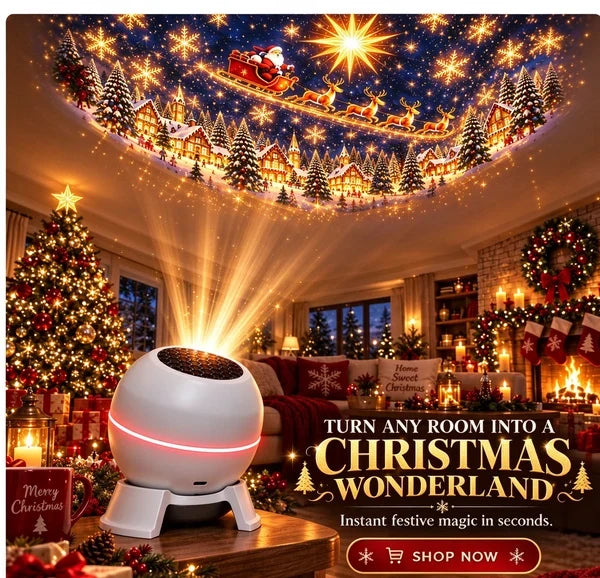 🎄 🎄 Turn Any Room Into a Christmas Wonderland – Holiday Projection Night Light
