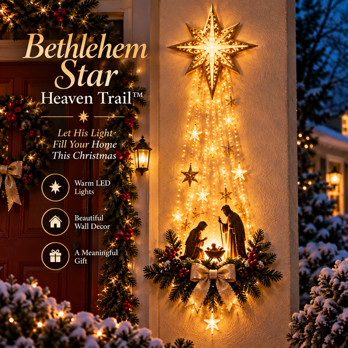✨Last Day 50% OFF✨Lighted Bethlehem Star Christmas Wall & Porch Decor