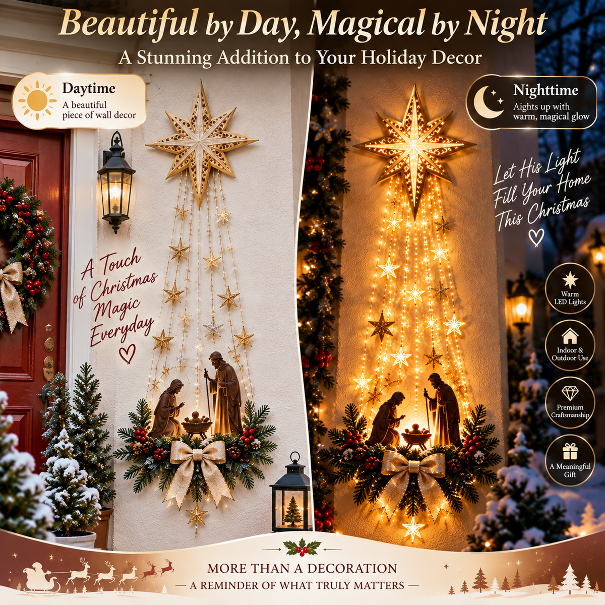 ✨Last Day 50% OFF✨Lighted Bethlehem Star Christmas Wall & Porch Decor