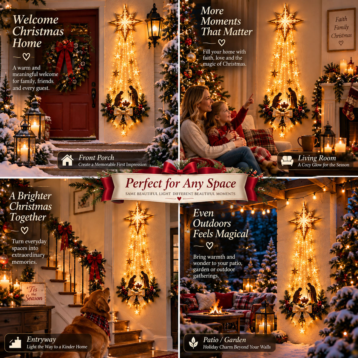 ✨Last Day 50% OFF✨Lighted Bethlehem Star Christmas Wall & Porch Decor