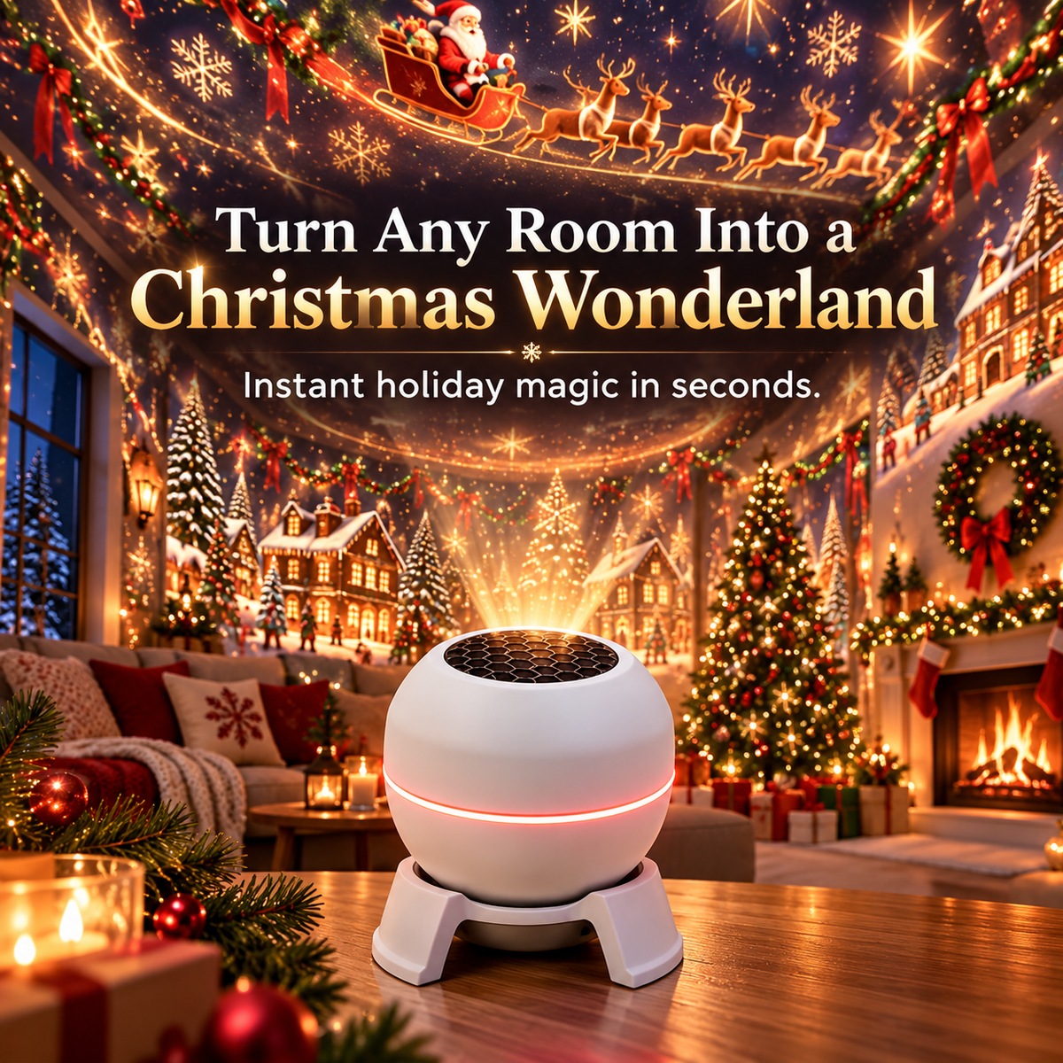 🎄 🎄 Turn Any Room Into a Christmas Wonderland – Holiday Projection Night Light