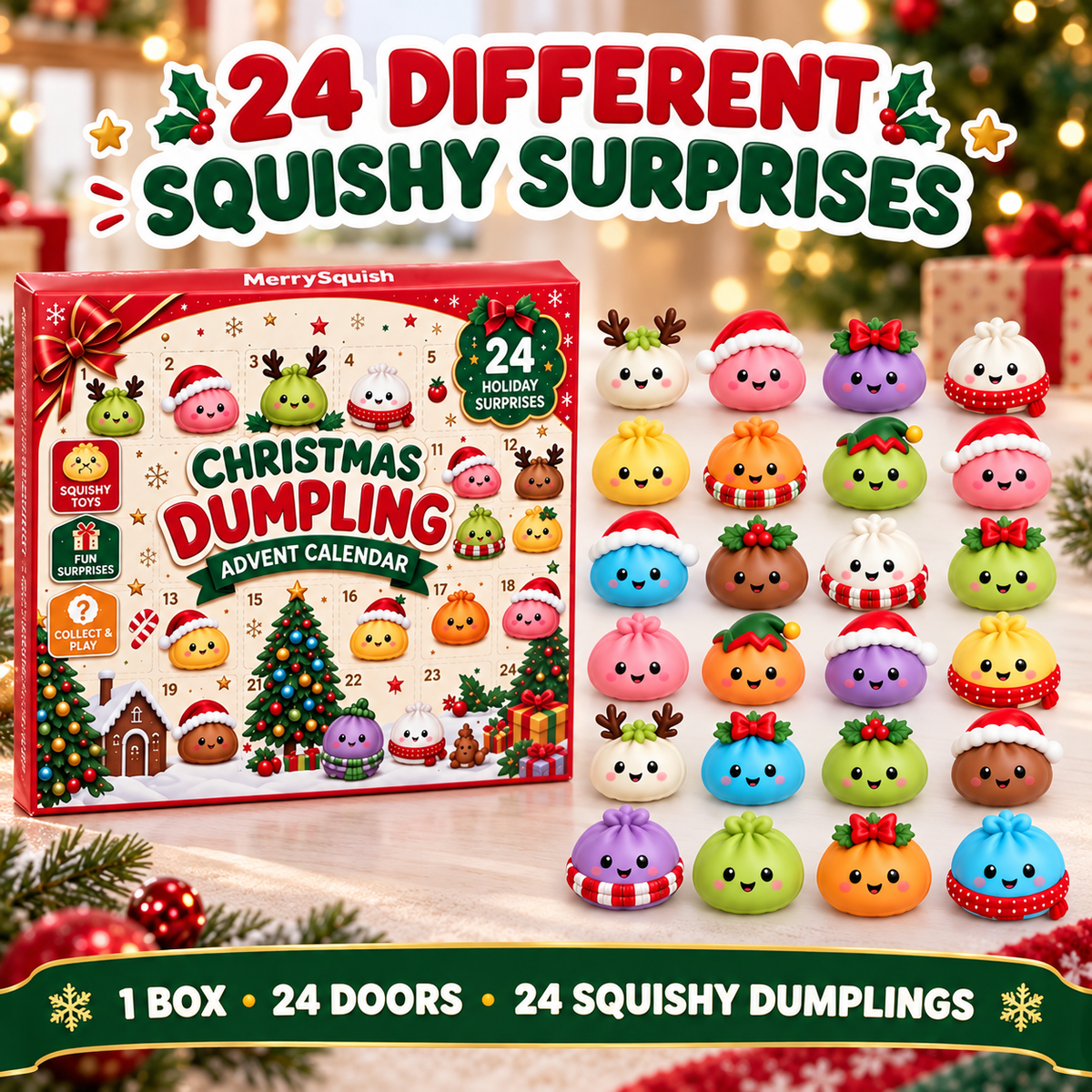 🔥Christmas Sale-MerrySquish Original Dumpling Advent Calendar