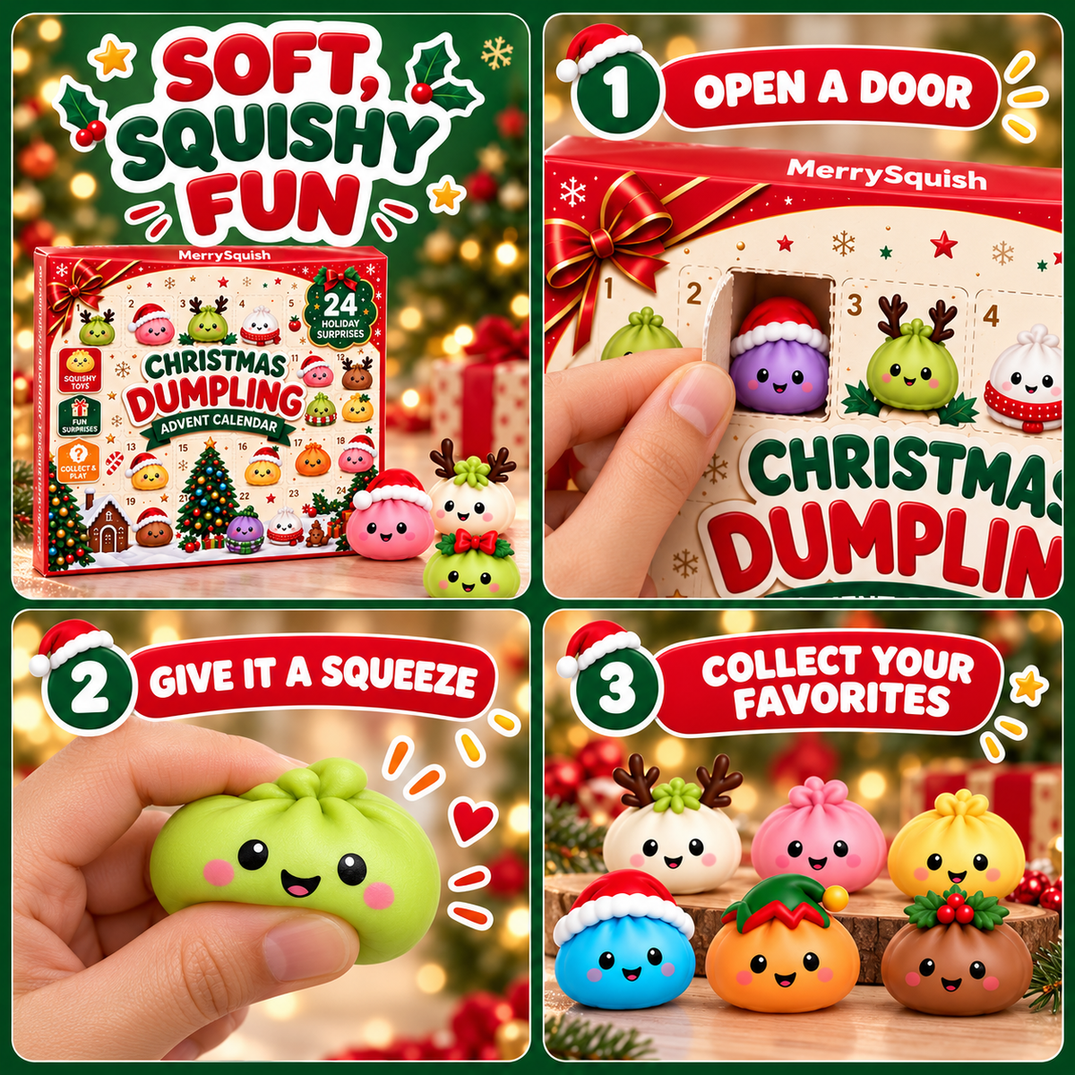 🔥Christmas Sale-MerrySquish Original Dumpling Advent Calendar