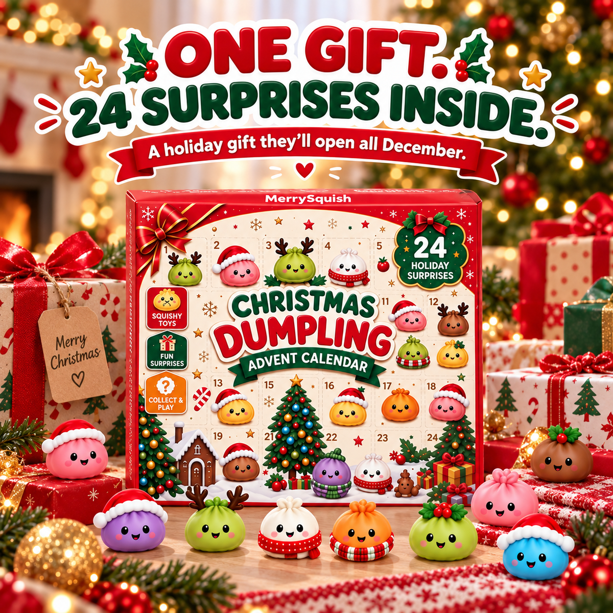 🔥Christmas Sale-MerrySquish Original Dumpling Advent Calendar